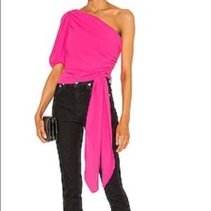 Becket Top Amanda Uprichard in Pink Lacquer